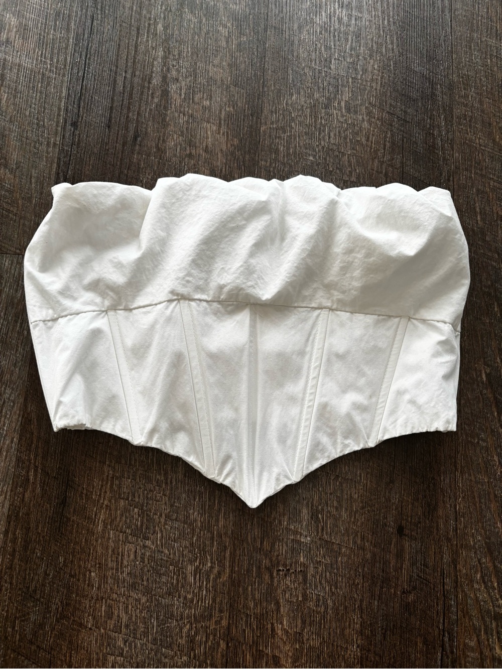 Princess Polly White Strapless Corset Shorts Top
